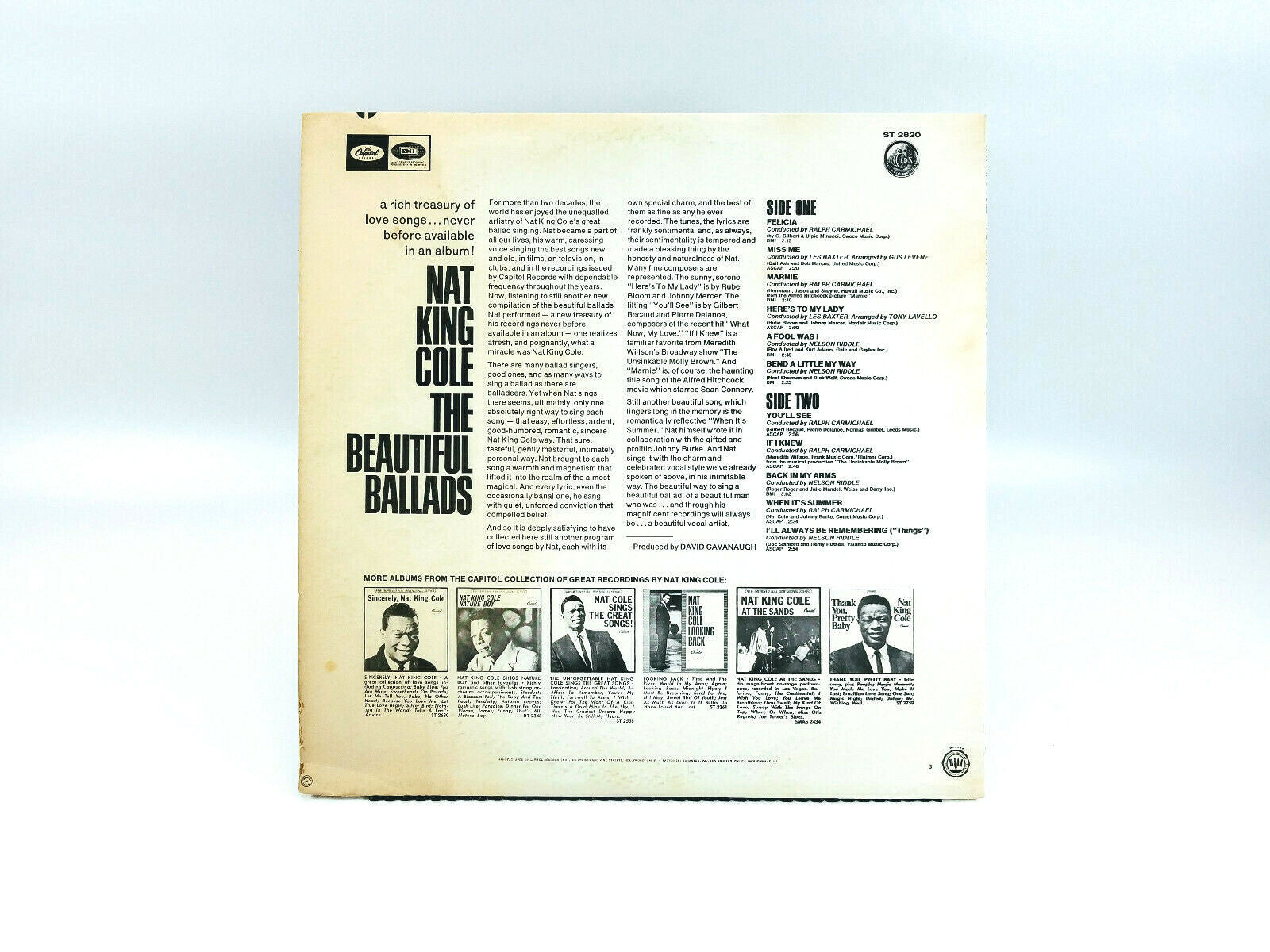 Nat King Cole - The Beautiful Ballads ST 2820 LP VG+
