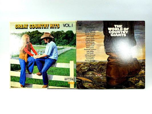 Lot of 2 Country Hits LPs - Various Artists
