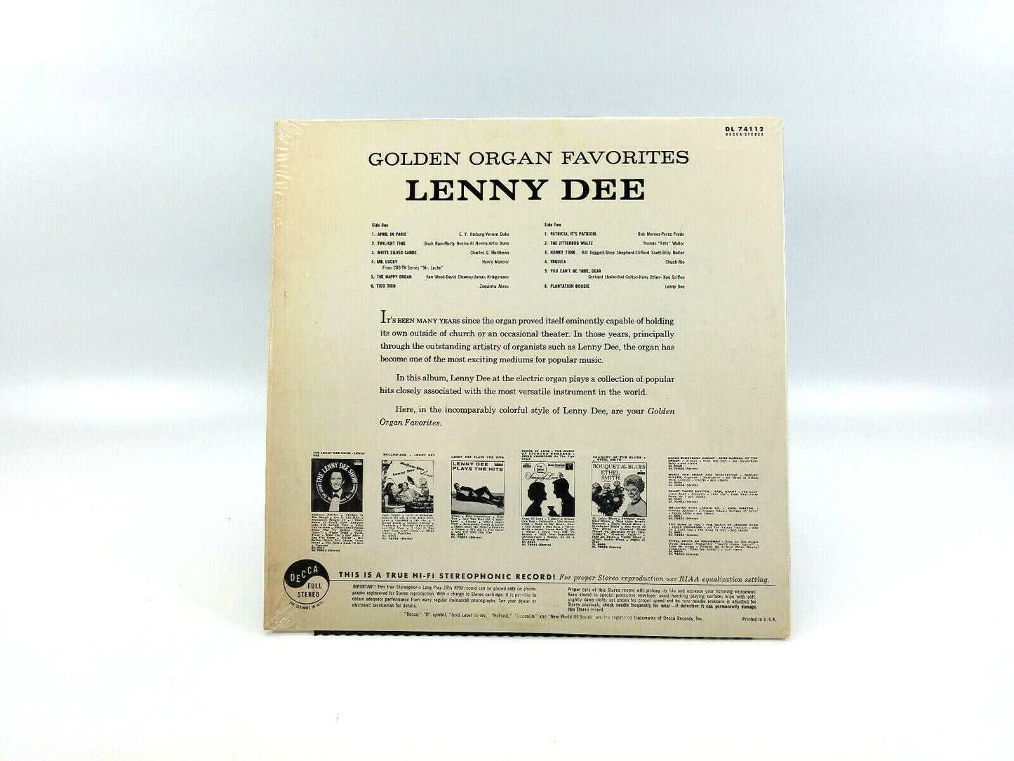 LOT OF 5 ORGAN LPs