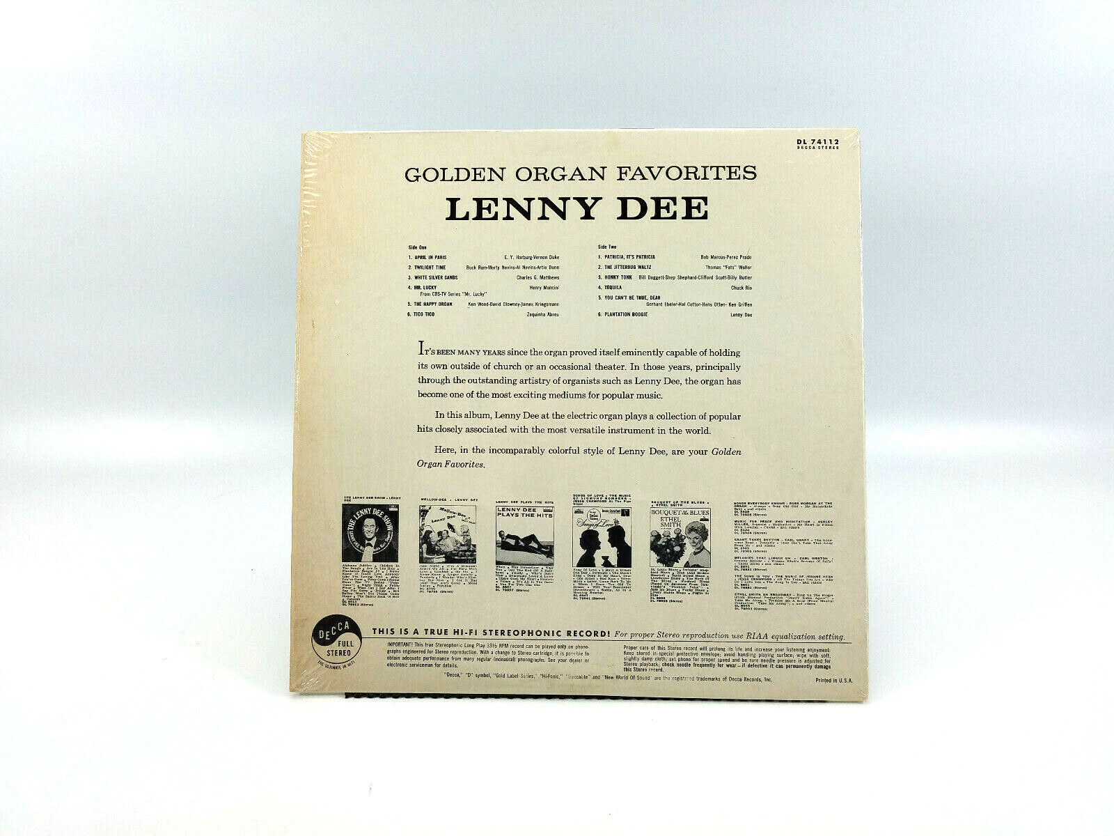 LOT OF 5 ORGAN LPs
