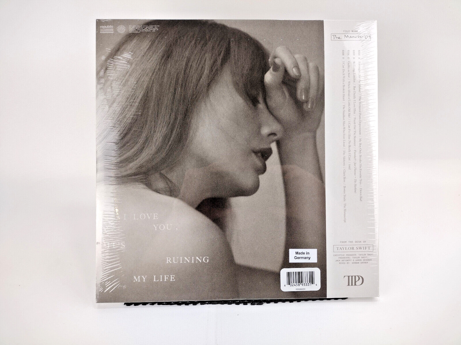 Taylor Swift - The Tortured Poets Department,  LP Phantom Clear, The Manuscript