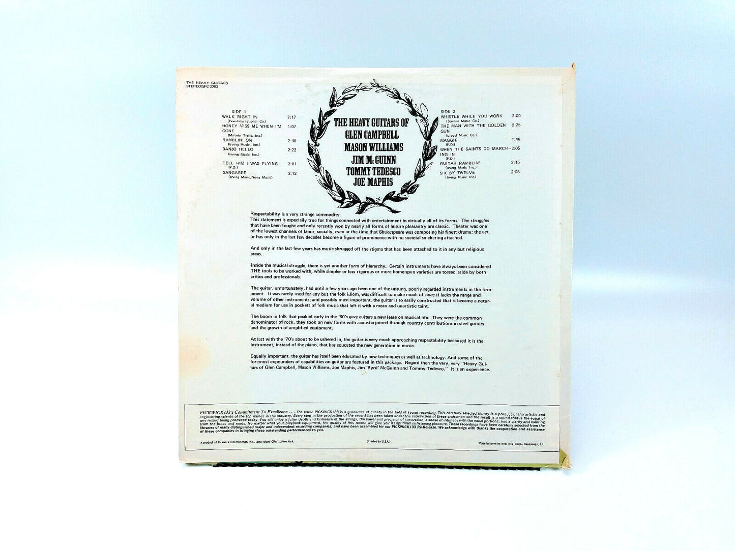 The Heavy Guitars of Glen Campbell, Mason Williams | Vinyl LP | VG