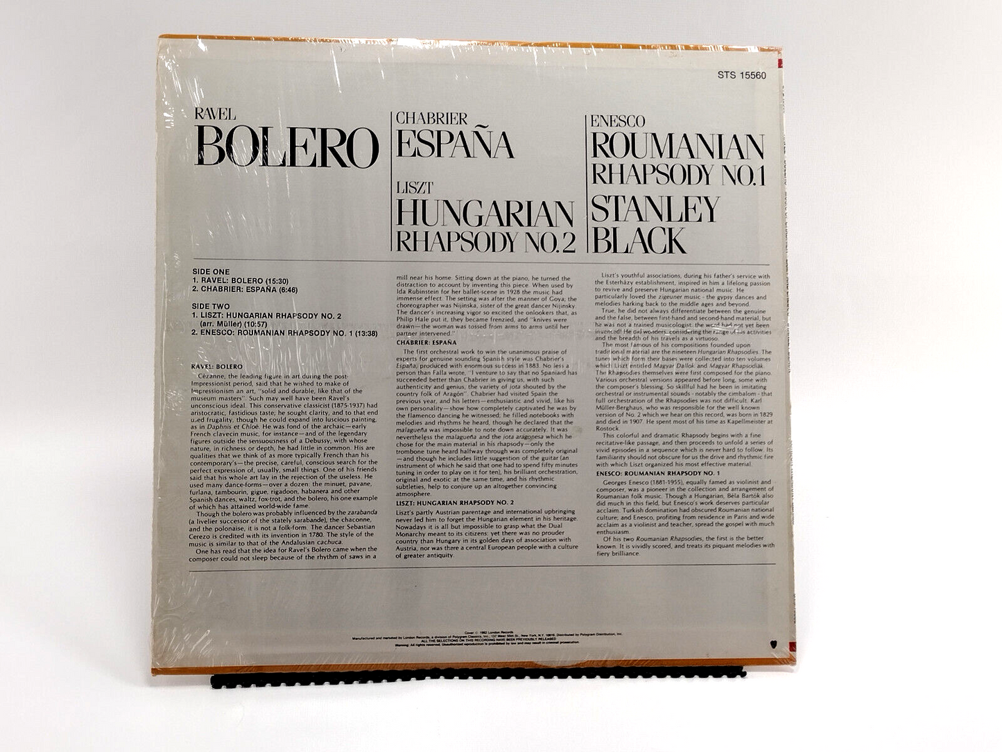 Maurice Ravel, Hungarian Rhapsody No. 2, Roumanian Rhapsody No. 1 - Vinyl, LP