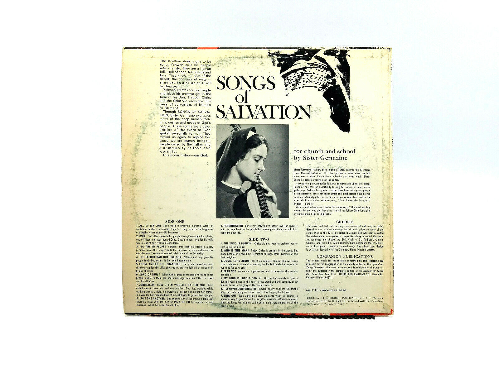 Sister Germaine - Songs Of Salvation For Church And School LP - VG+