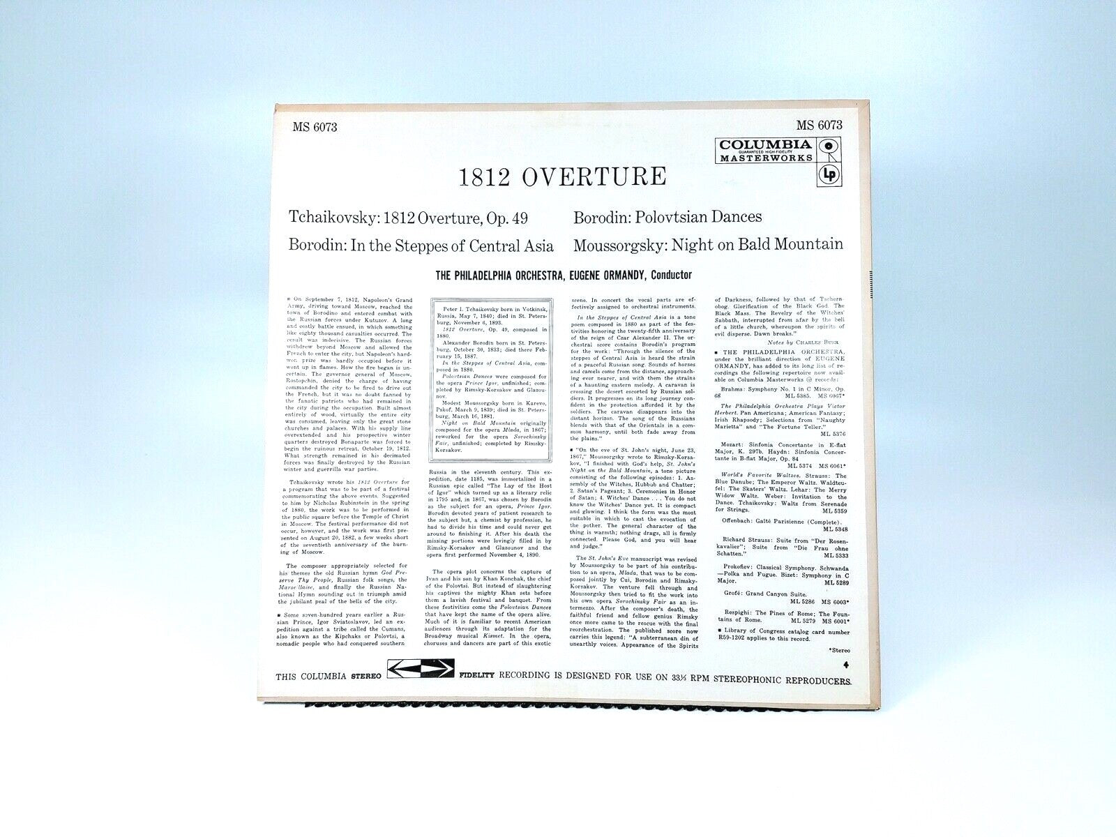 EUGENE ORMANDY - 1812 Overture (1970) | Vinyl LP | VG+