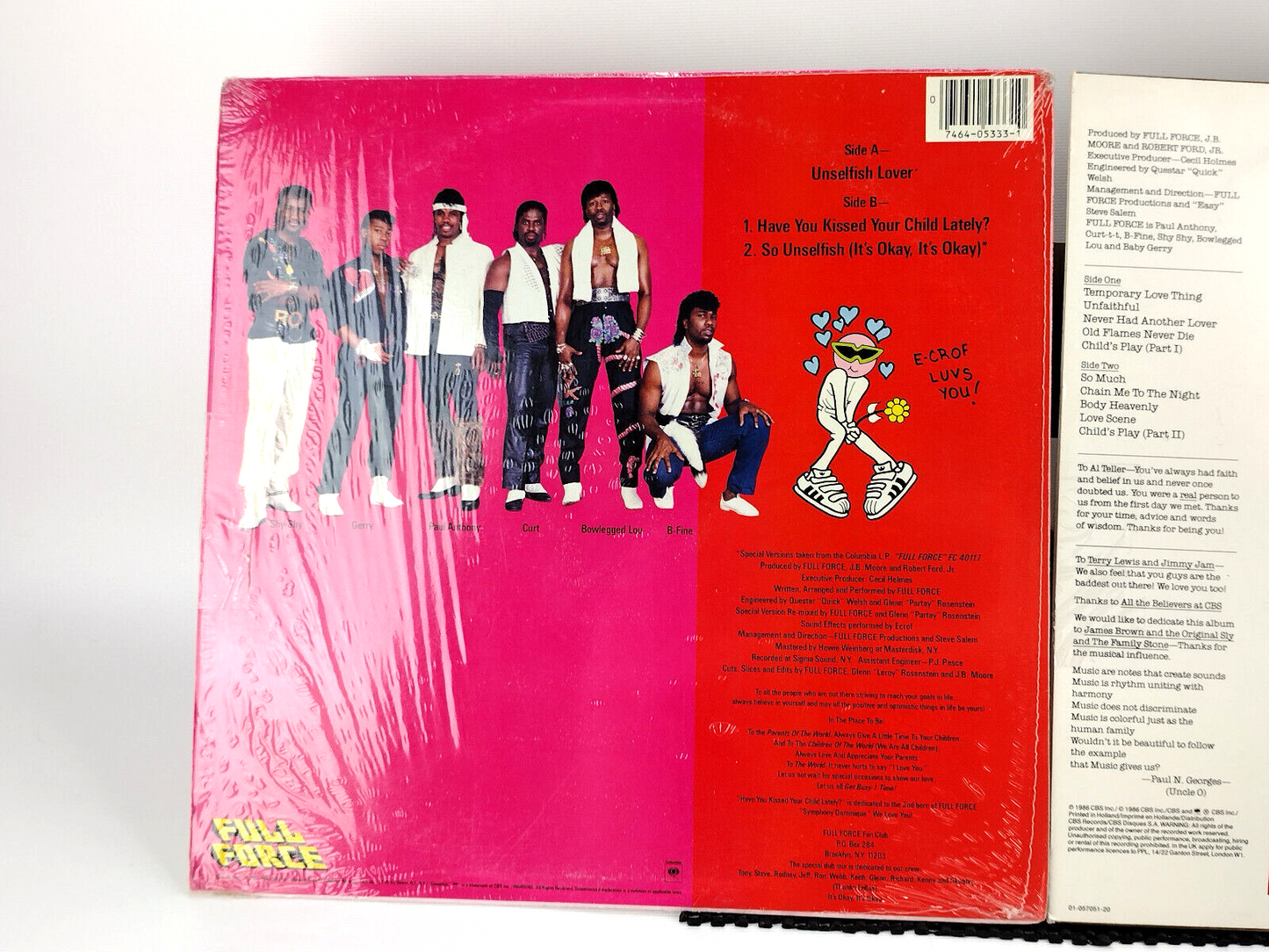 LOT OF 2 FULL FORCE LPs - Get Busy 1 time! & Unselfish Lover