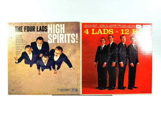 Lot of 2 The 4 Lads LPs - High Spirits! & 12 Hits VG+