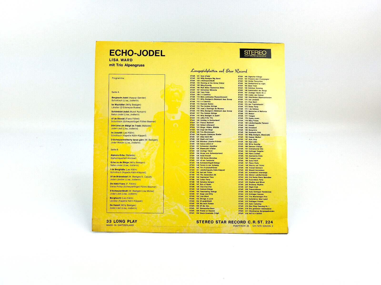 Lisa* Mit Trio Alpengruss - Echo-Jodel, STAR 224  Vinyl, LP VG+