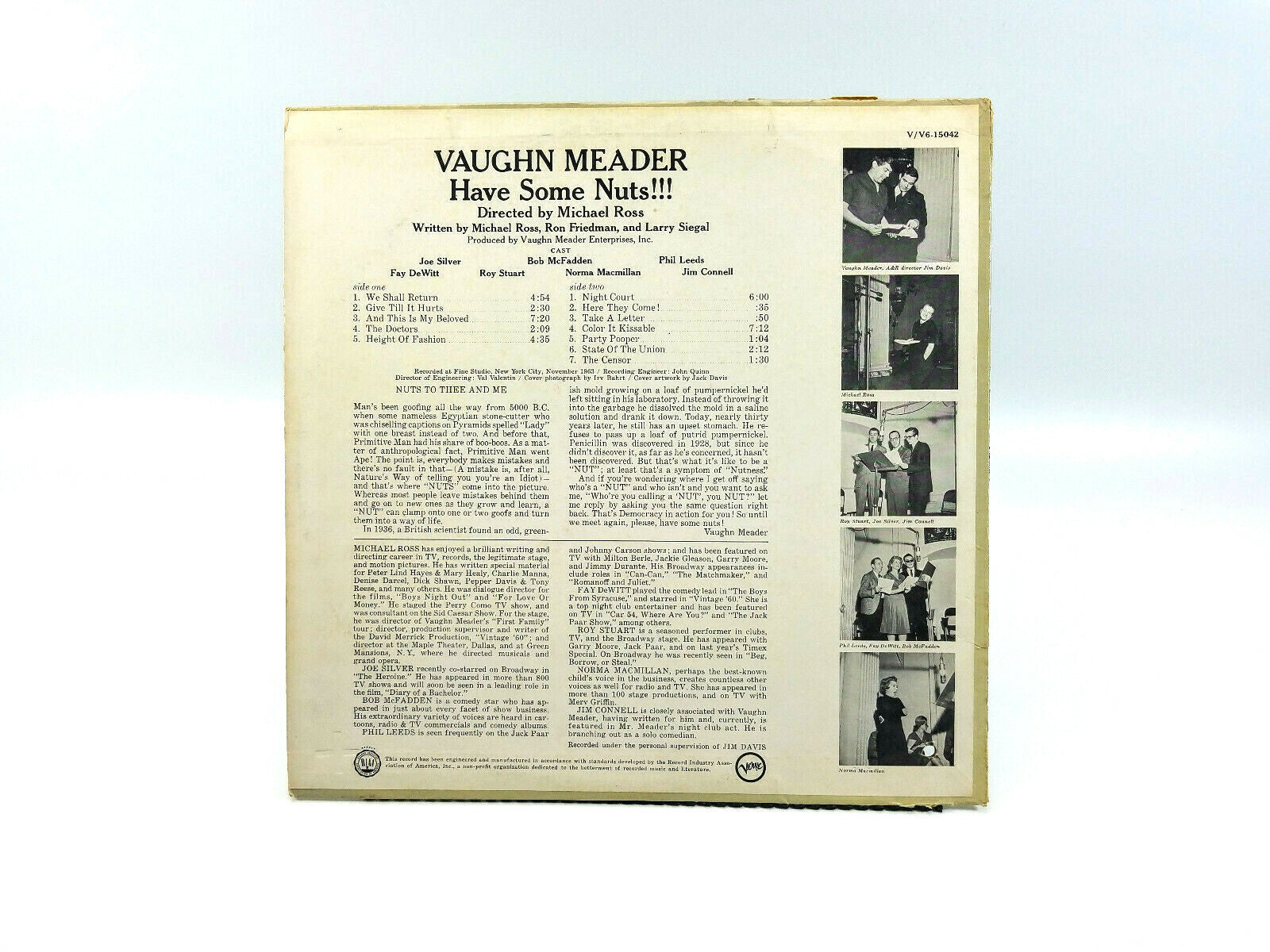 Lot of 3 60's & 70's Comdey LPs - Vaughn Meader, Dave Gardner & Pat McCormick