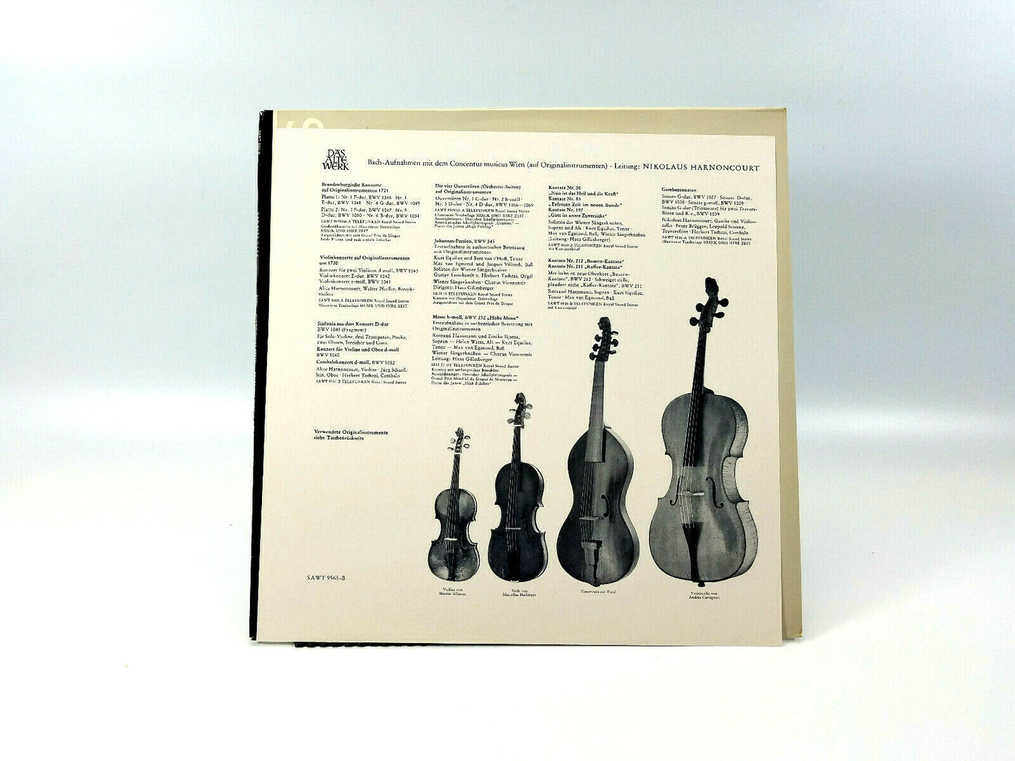 Musikalisches Opfer - Johann Sebastian Bach SAWT 9565-B LP NM