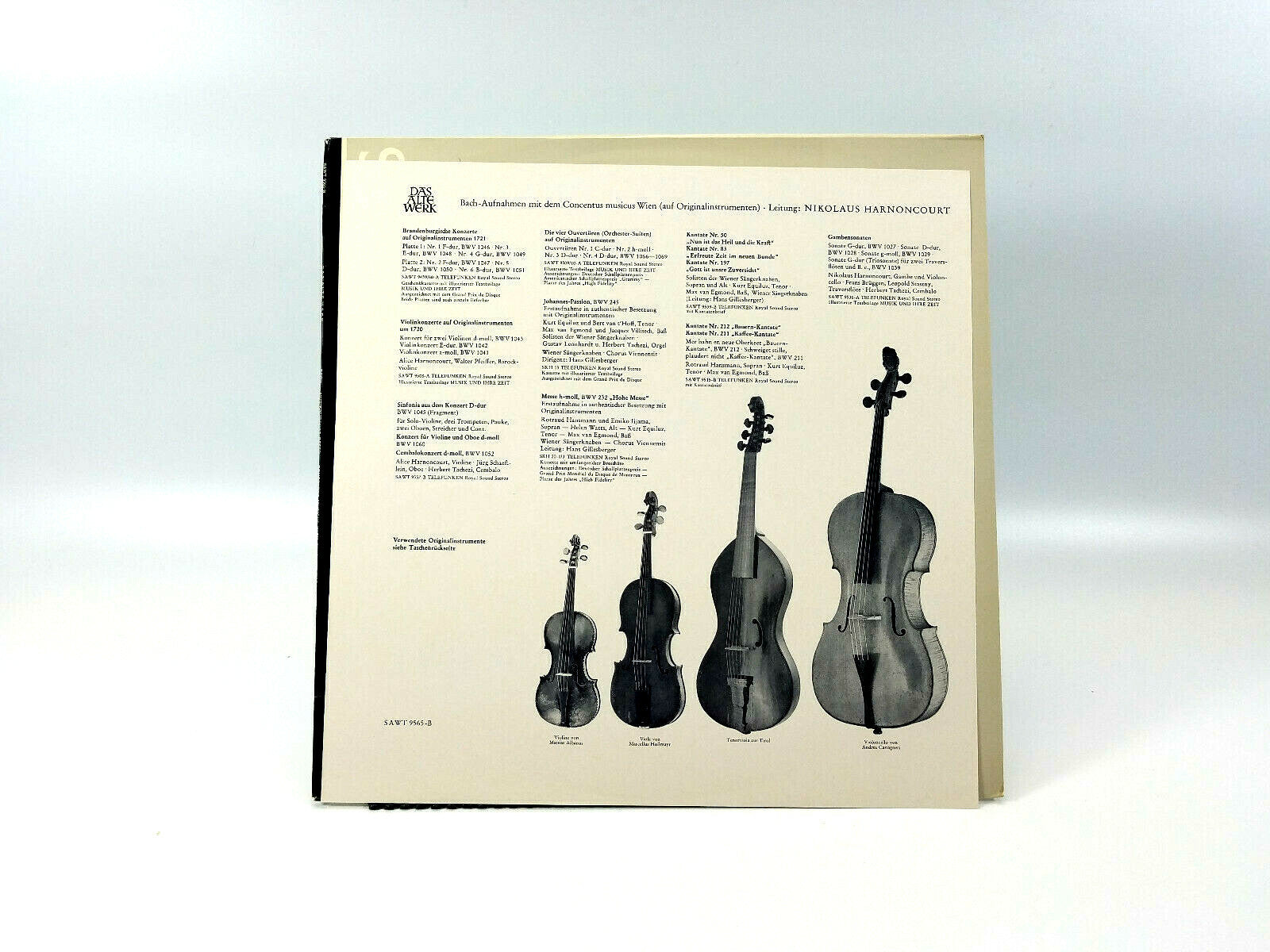 Musikalisches Opfer - Johann Sebastian Bach SAWT 9565-B LP NM