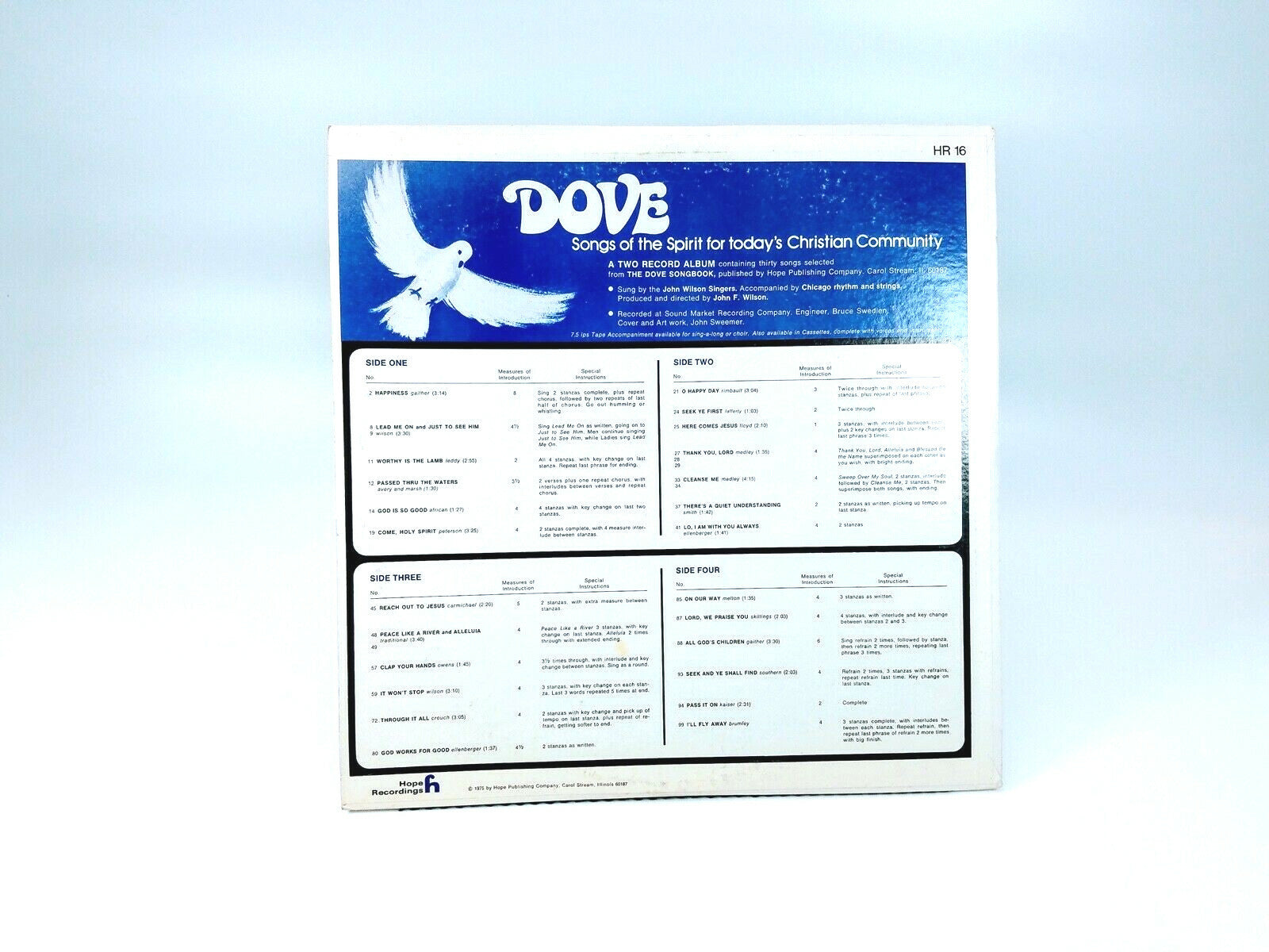 HERE IS YOUR DOVE SINGALONG - SONGS OF THE SPIRIT FOR CHRISTIAN COMMUNITY 2 LPs