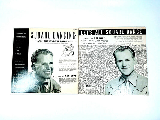 Lot of 2 - Bob Ruff LPs Calls for Student Square Dancer & Let's All Square Dance
