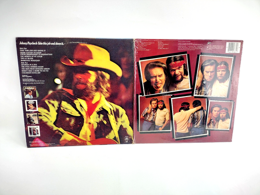 LOT OF 2 JOHNNY PAYCHECK LPs - Double Trouble & Take This Job..VG+
