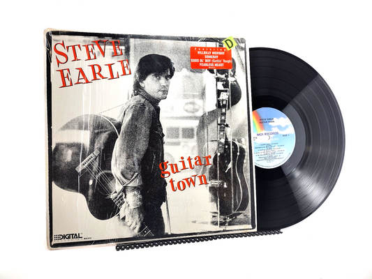 Steve Earle - Guitar Town LP - Hype Sticker - NM - Cleaned w/ Vinyl Vac!