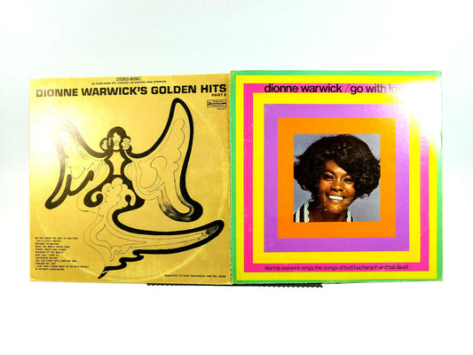 Lot of 2 Dionne Warwick LPs - Golden HIts Part 2 & Go With Love VG+