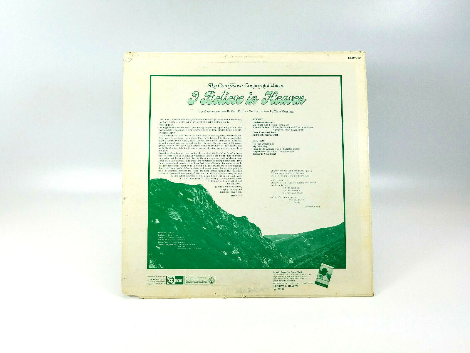 The Cam Floria Continental Voices* - I Believe In Heaven LS-5676 LP VG