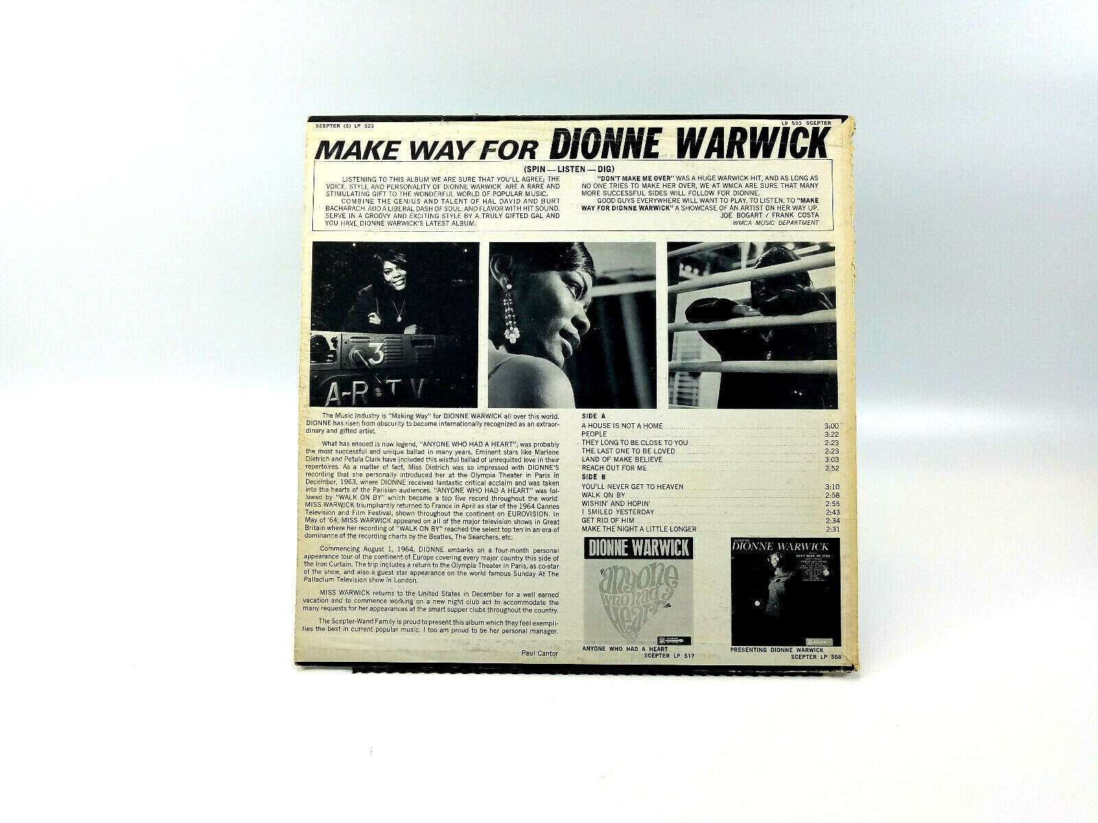 LOT OF 3 DIONNE WARWICK LPs