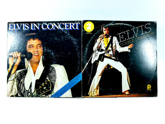Lot of 2 Elvis LPs - Double Dynamite! & Elvis In Concert 2xLP