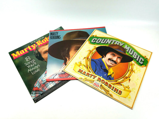 LOT OF 3 MARTY ROBBINS LPs