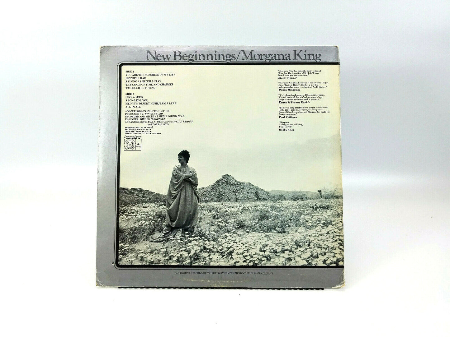 Morgana King - New Beginnings Paramount Records – PAS-6067 Vinyl, LP NM