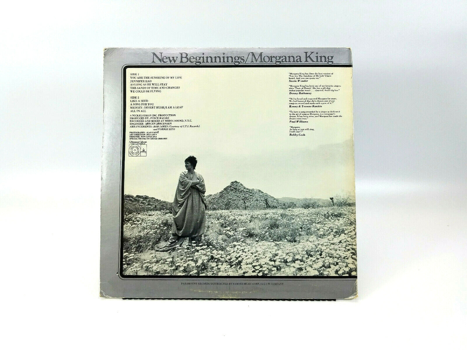 Morgana King - New Beginnings Paramount Records – PAS-6067 Vinyl, LP NM