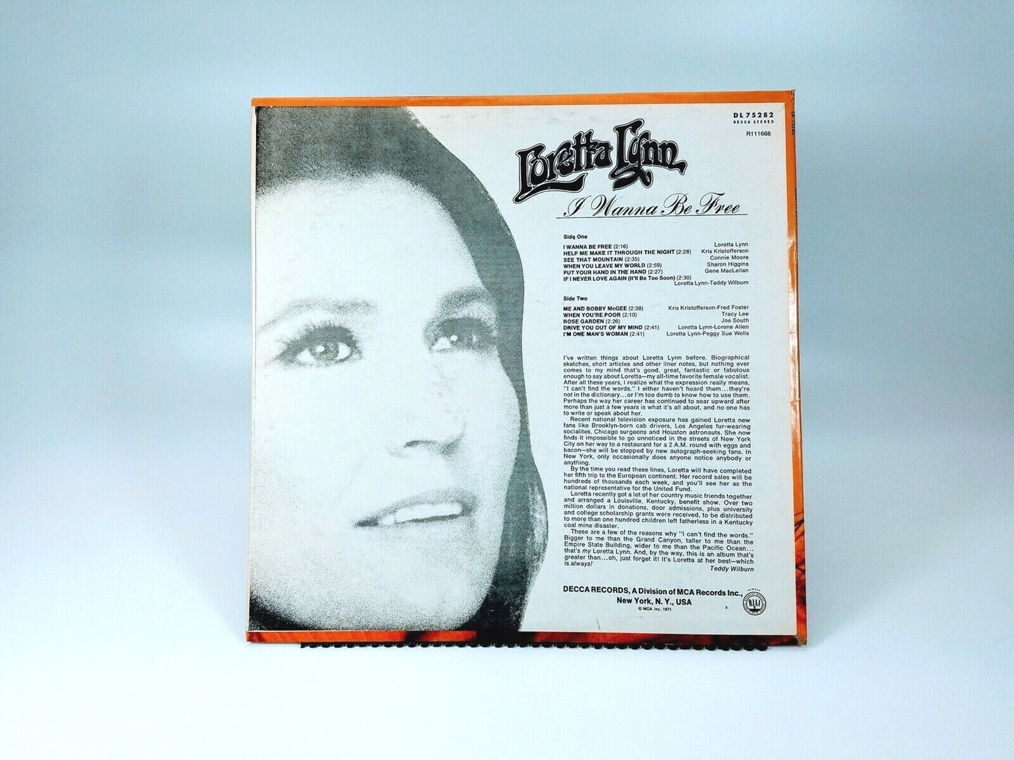 Loretta Lynn I Wanna Be Free Original Decca R111668 Vinyl Record Album NM