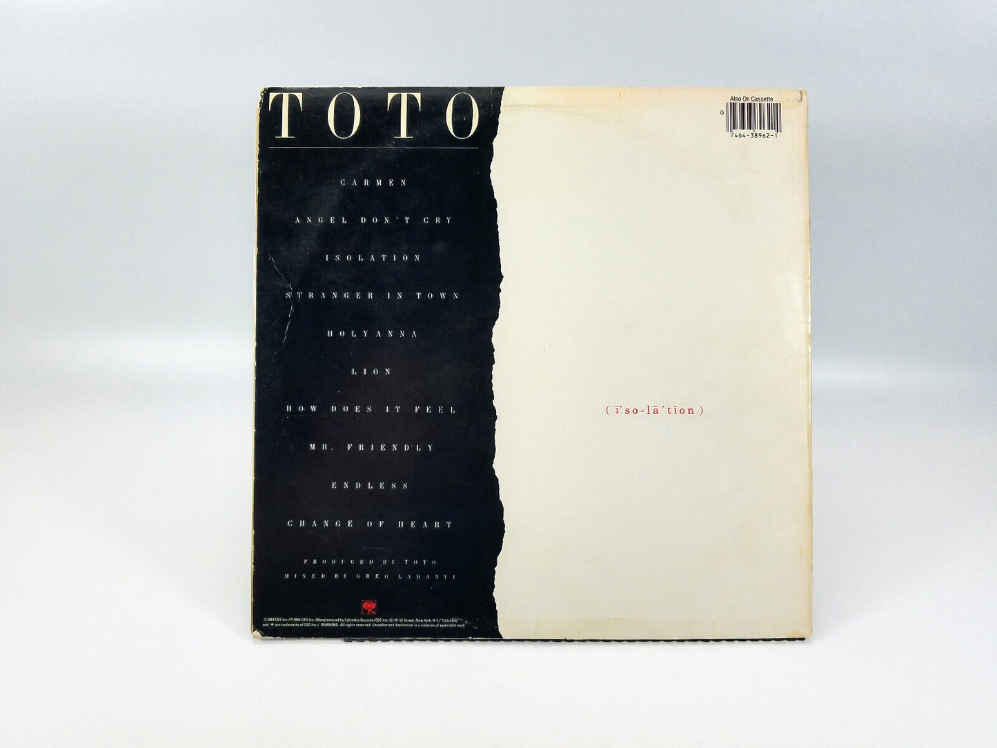 LOT OF 3 TOTO LPs - Toto, Hydra & Isolation VG+