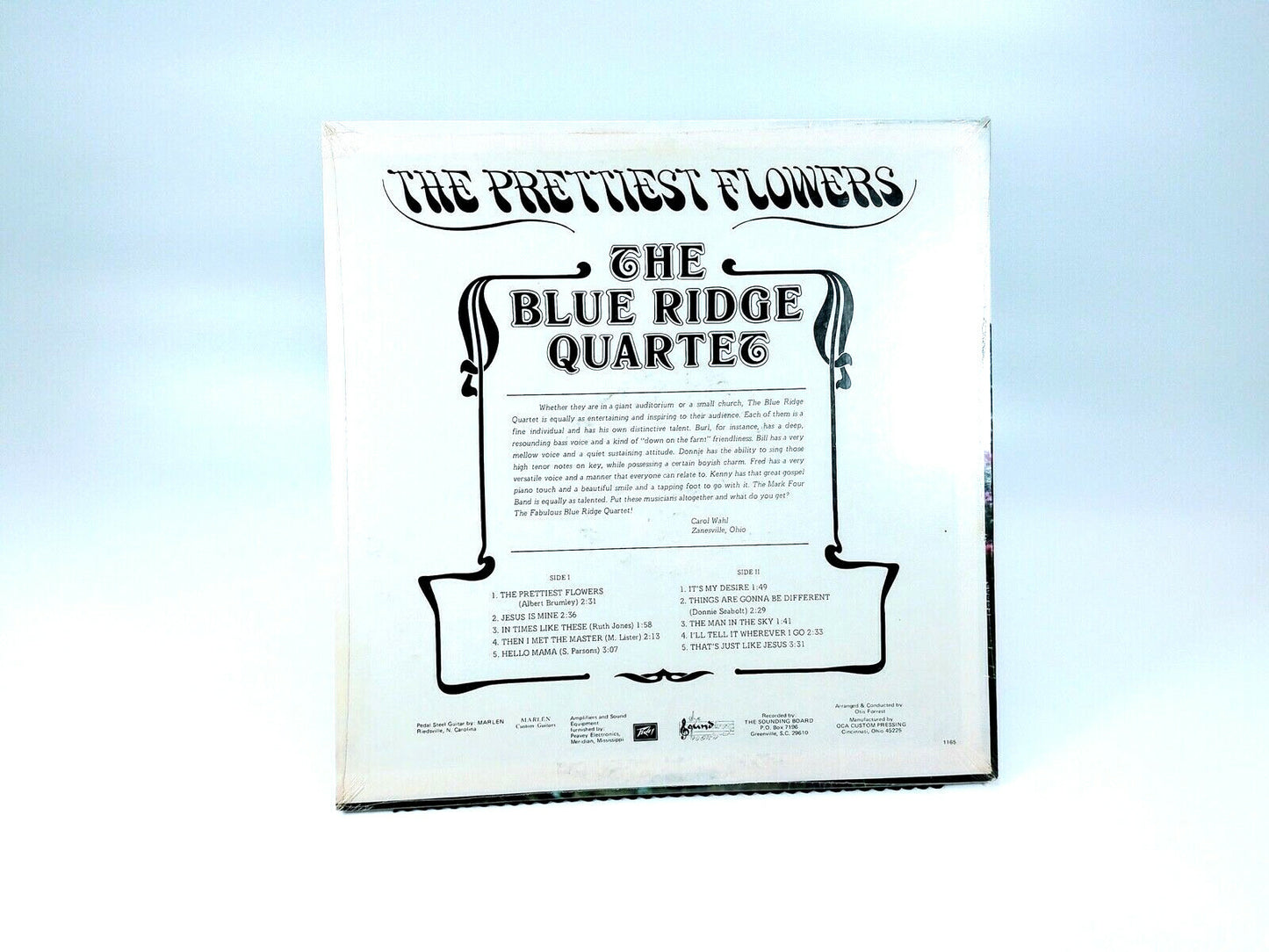 THE BLUE RIDGE QUARTET - The Prettiest Flower - RARE - Free Shipping!