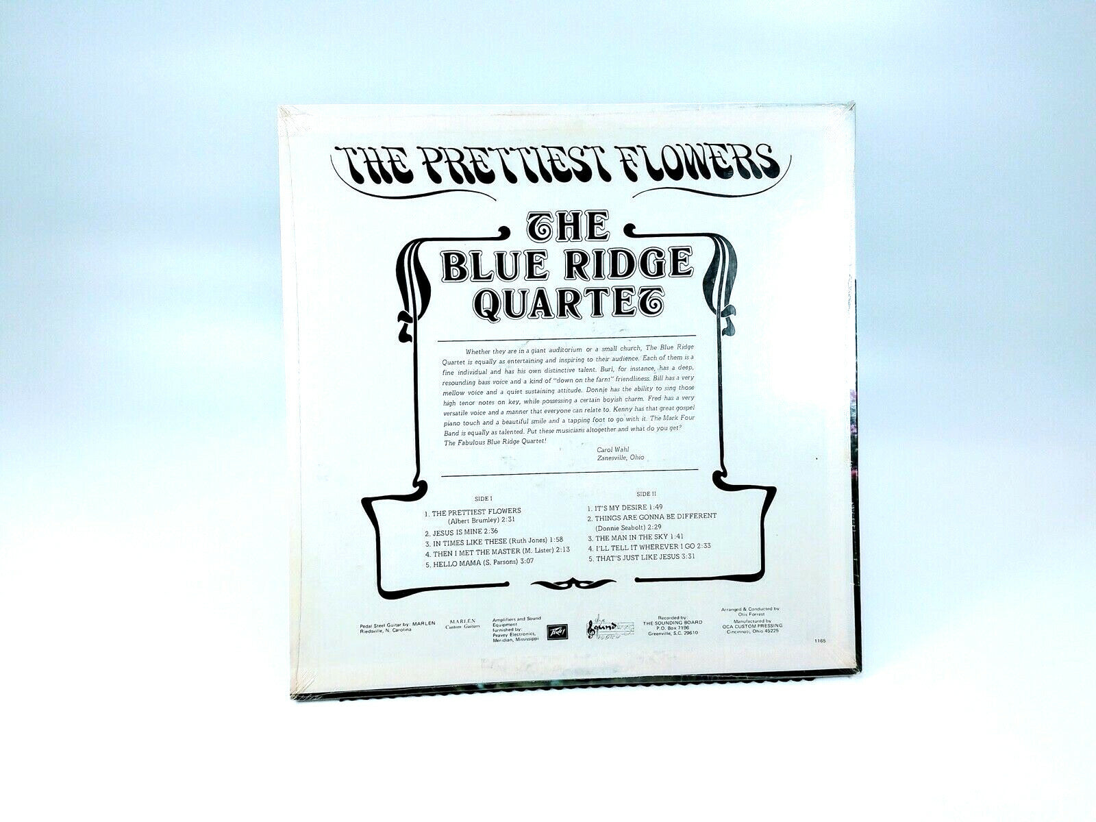 THE BLUE RIDGE QUARTET - The Prettiest Flower - RARE - Free Shipping!