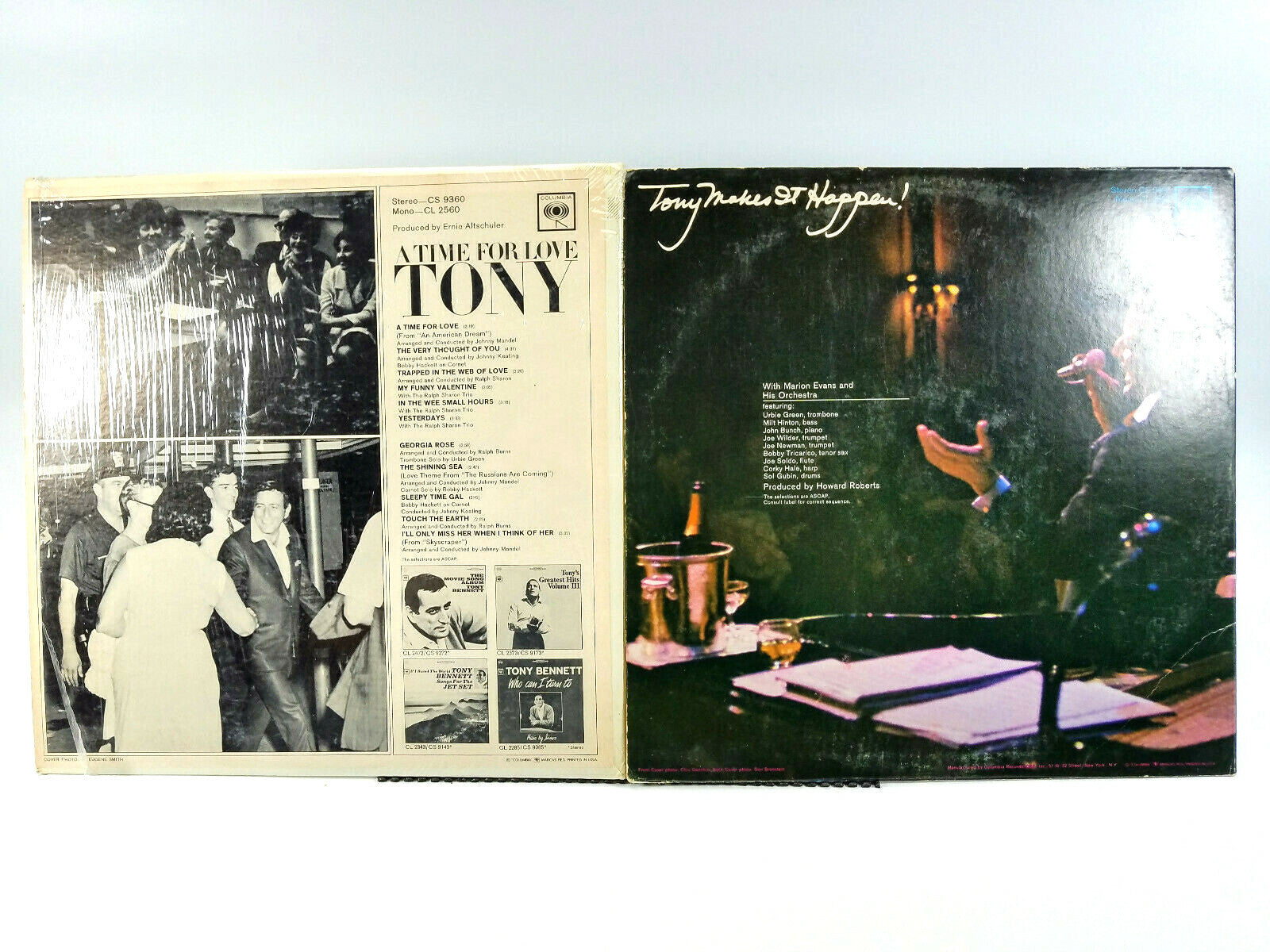 Lot of 2 Tony Bennett LPs - Tony Makes It Happen! & A Time For Love VG+