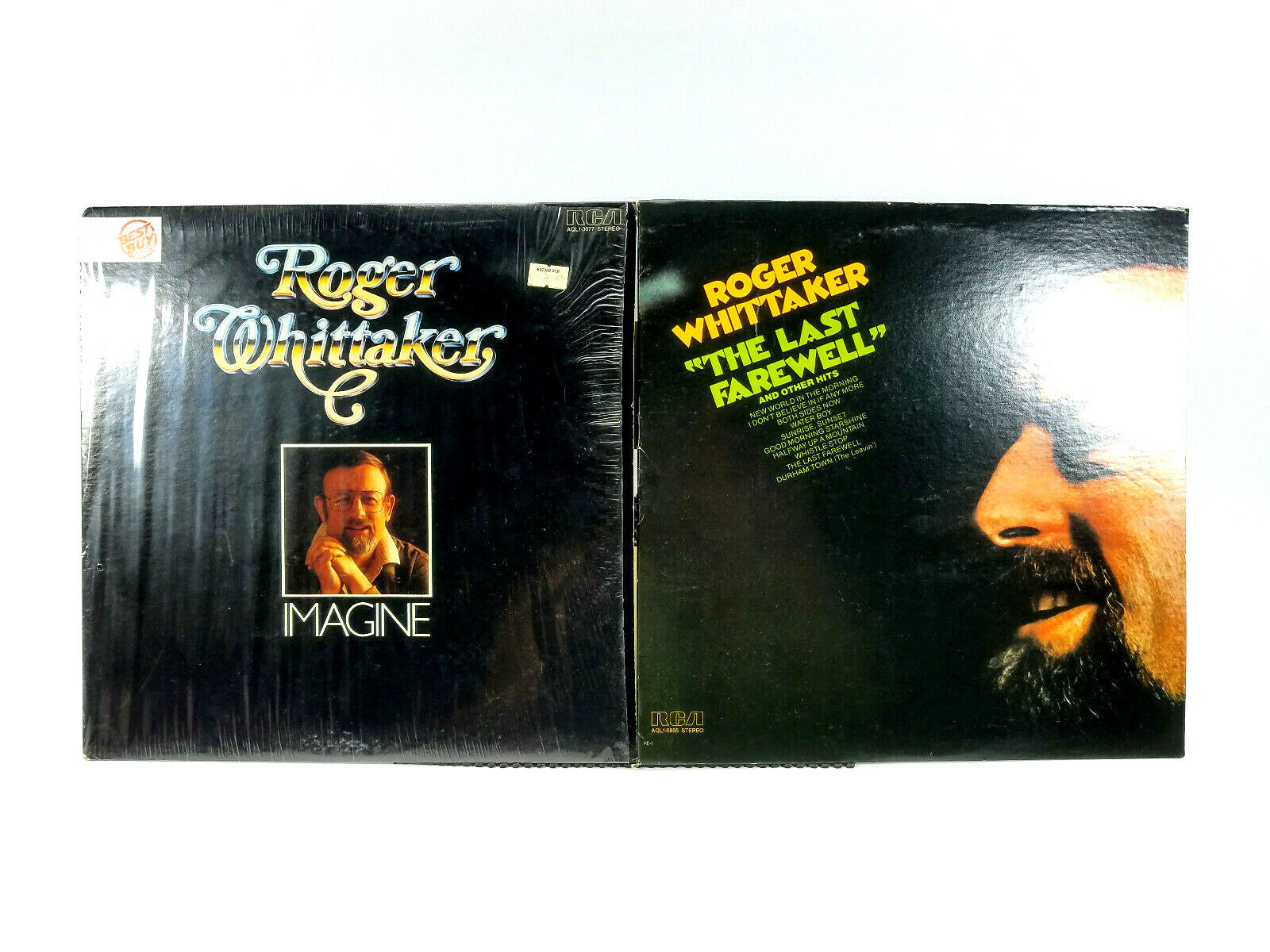 Lot of 2 Roger Whittaker LPs, The Last Farewell and Other Hits & Imagine