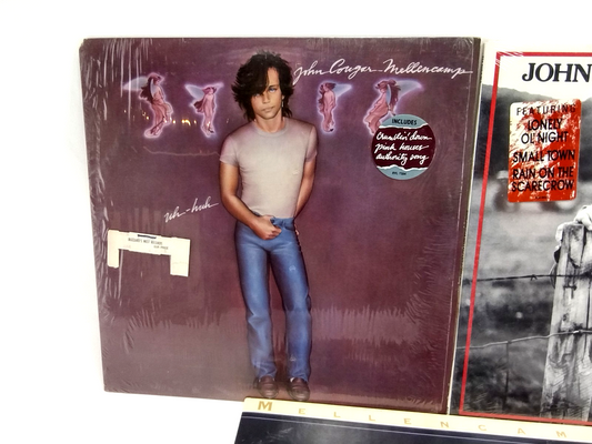 LOT OF 3 John Cougar Mellencamp LPs - NM - Cleaned w/ Vinyl Vac!