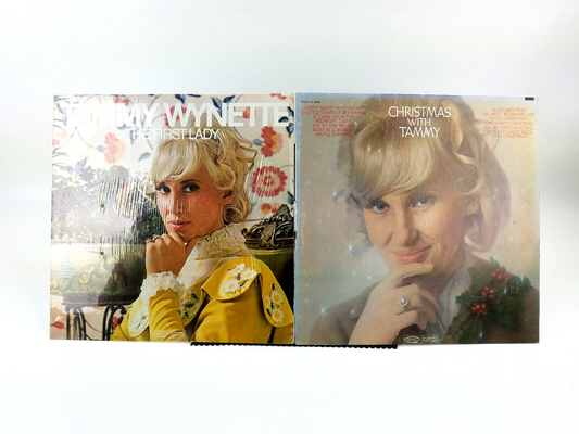 LOT OF 2 TAMMY WYNETTE LPs (The First Lady & Christmas With Tammy)