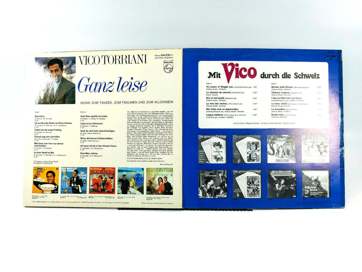 LOT OF 2 - Vico Torriani - Durch die Schweiz, Ganz Leise | Vinyl LP | VG+