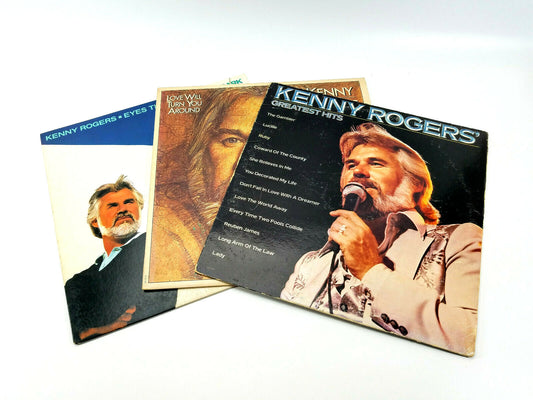 Lot of 3 Kenny Rogers LPs - Greatest Hits, Love Will... & Eyes That See In The..