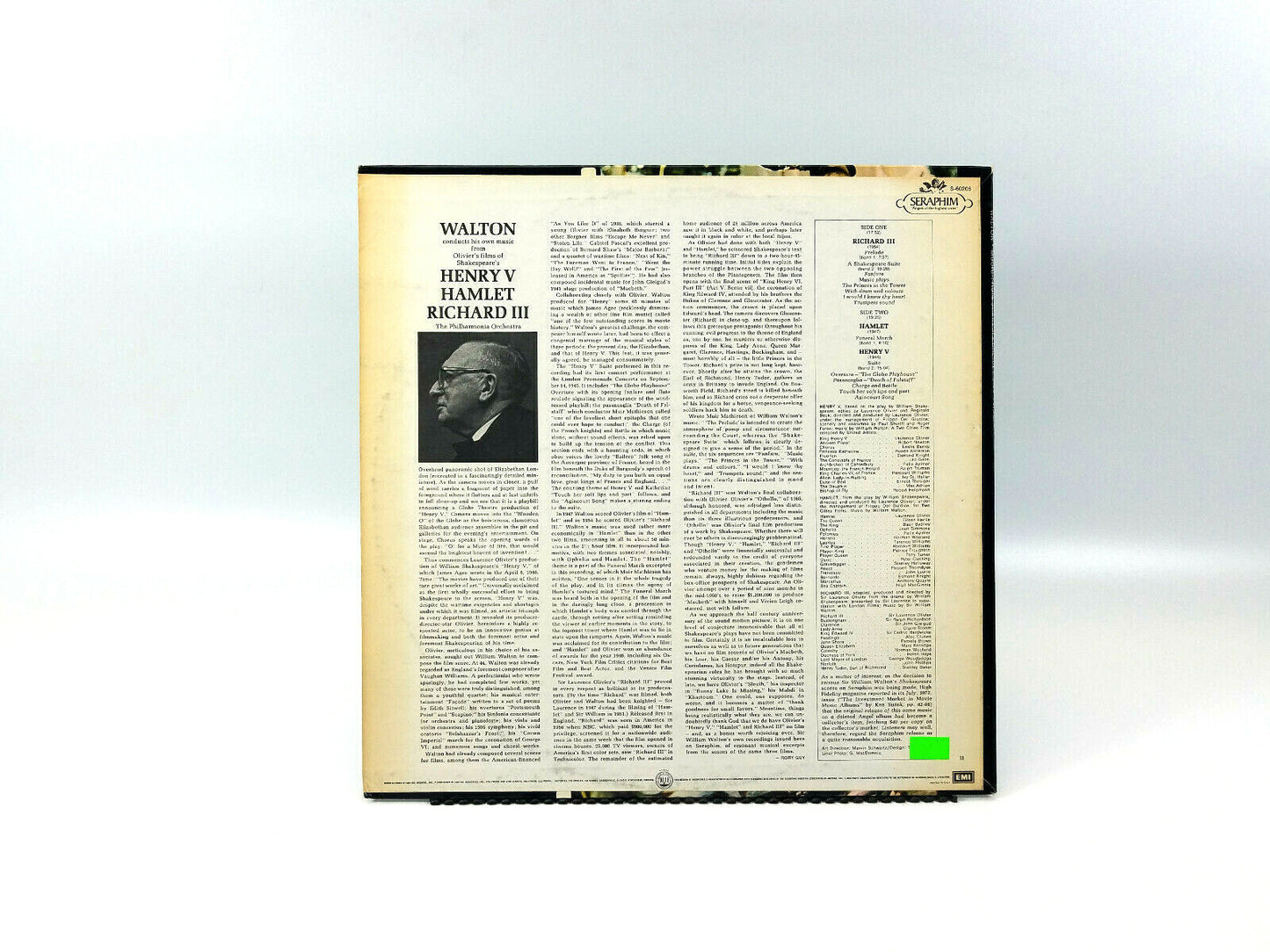 Sir William Walton, Philharmonia Orchestra Conducts His Great Film Music LP VG+