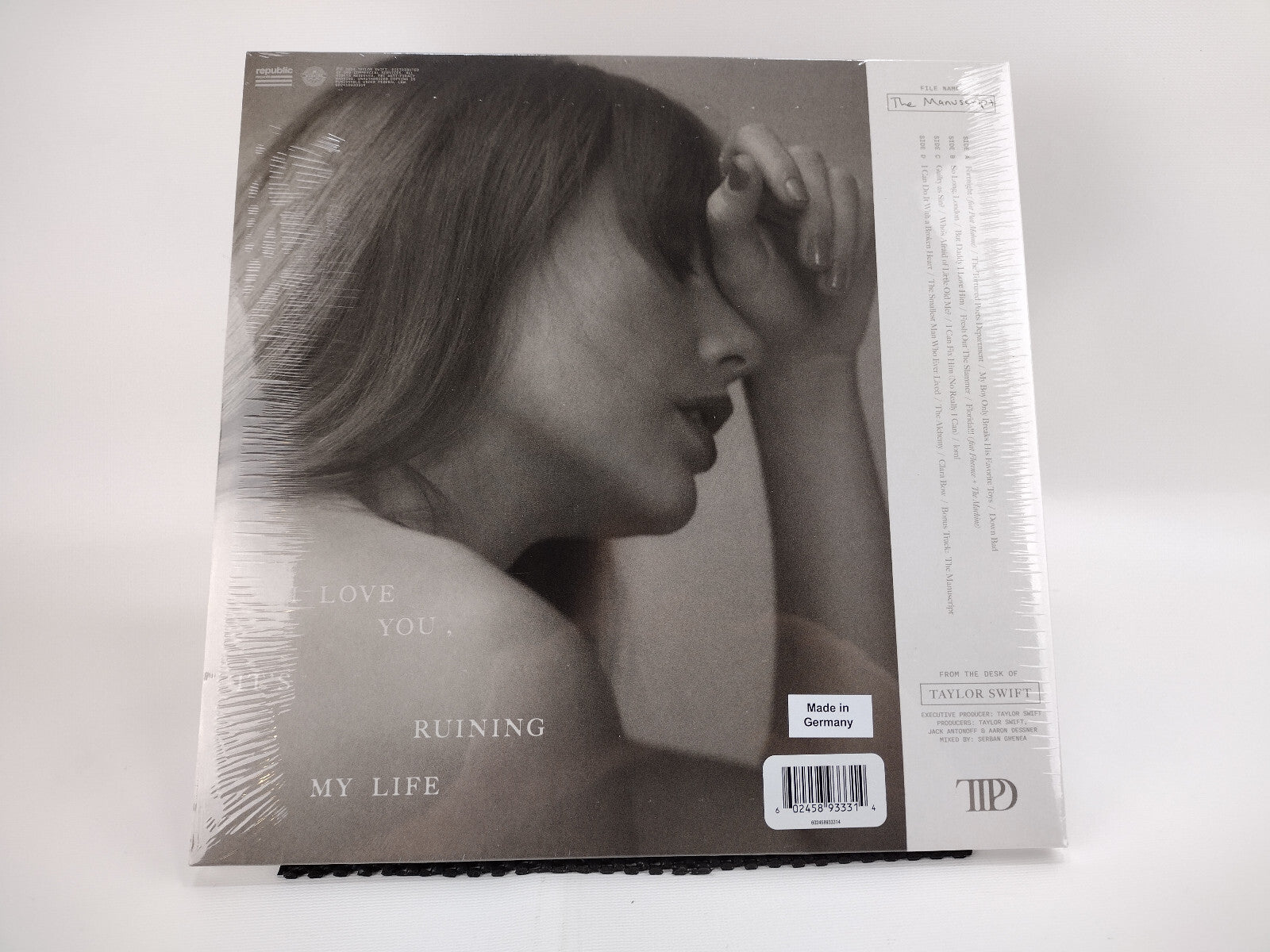 Taylor Swift - The Tortured Poets Department,  LP Phantom Clear, The Manuscript