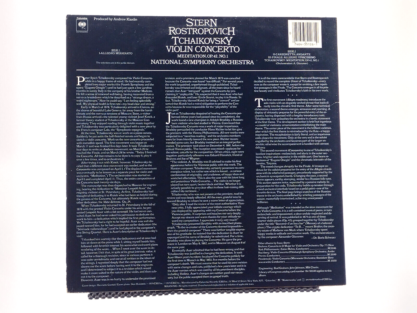 Tchaikovsky* - Stern*, Meditation, Op. 42, No. 1, LP