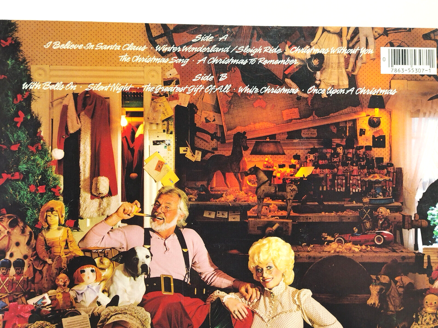 Lot of 2 Kenny Roger & Kenny & Dolly Christmas LPs