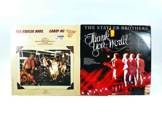 Lot of 2 Statler Brothers LPs, Thank You World & Carry Me Back
