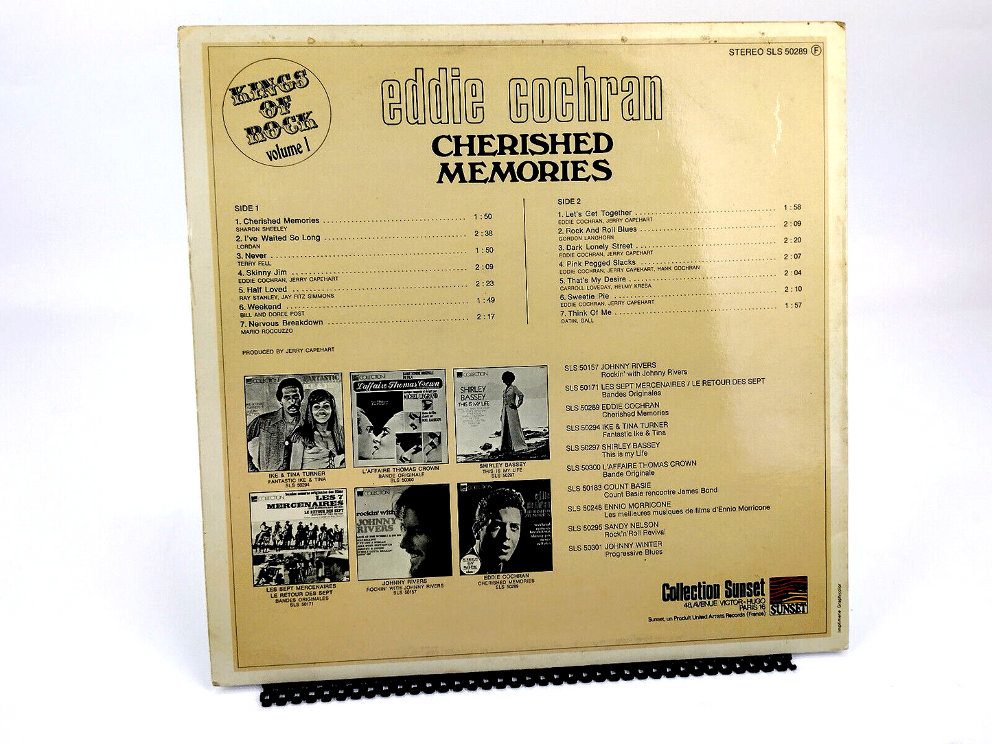 LOT OF 2 EDDIE COCHRAN LPs - Cherished Moments & The Legend