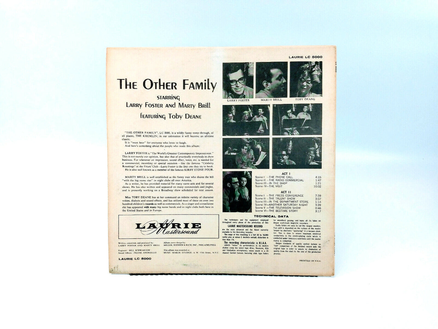 Larry Foster And Marty Brill - The Other Family Vinyl LP Record Album LC 5000 NM