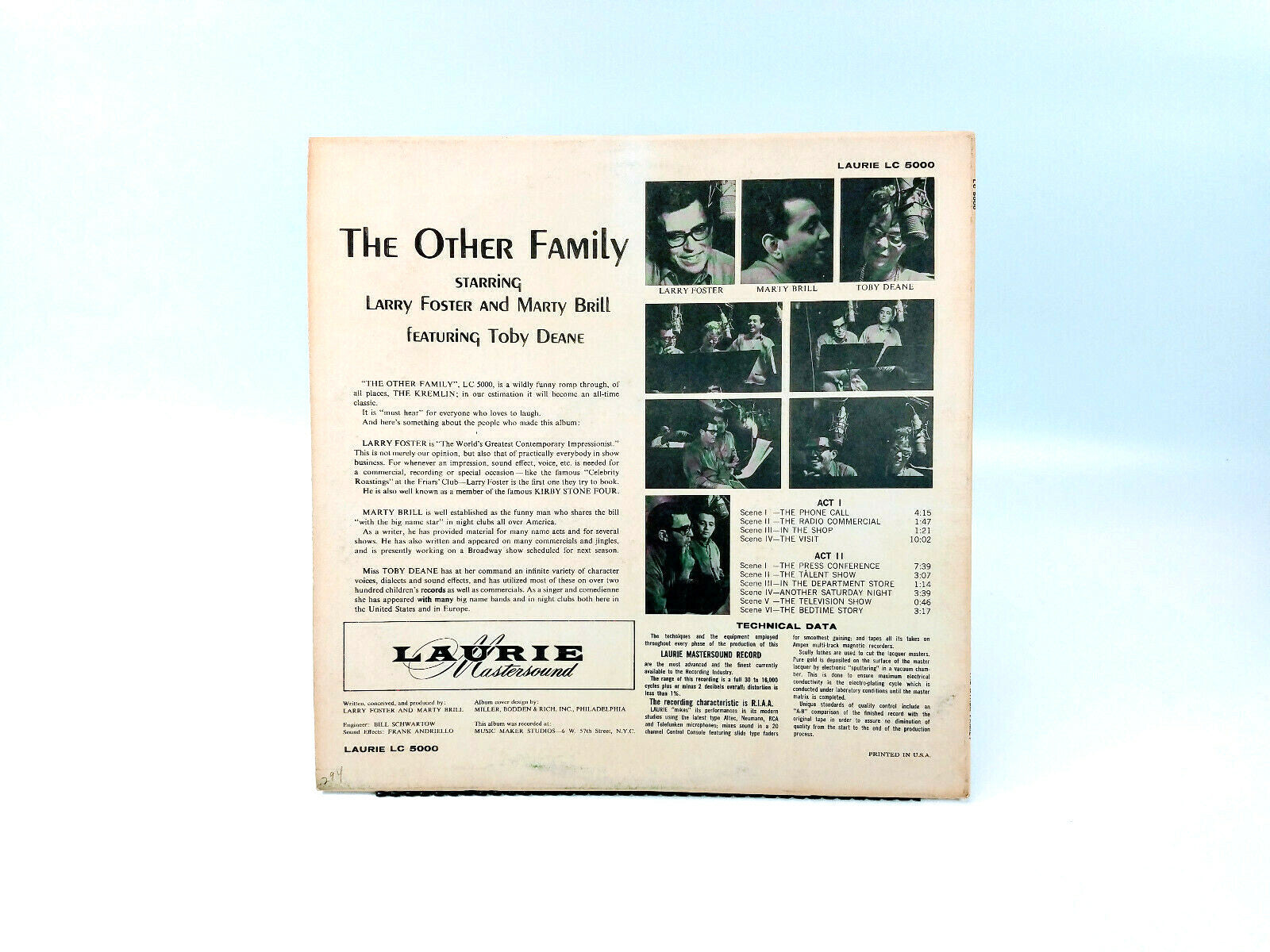 Larry Foster And Marty Brill - The Other Family Vinyl LP Record Album LC 5000 NM