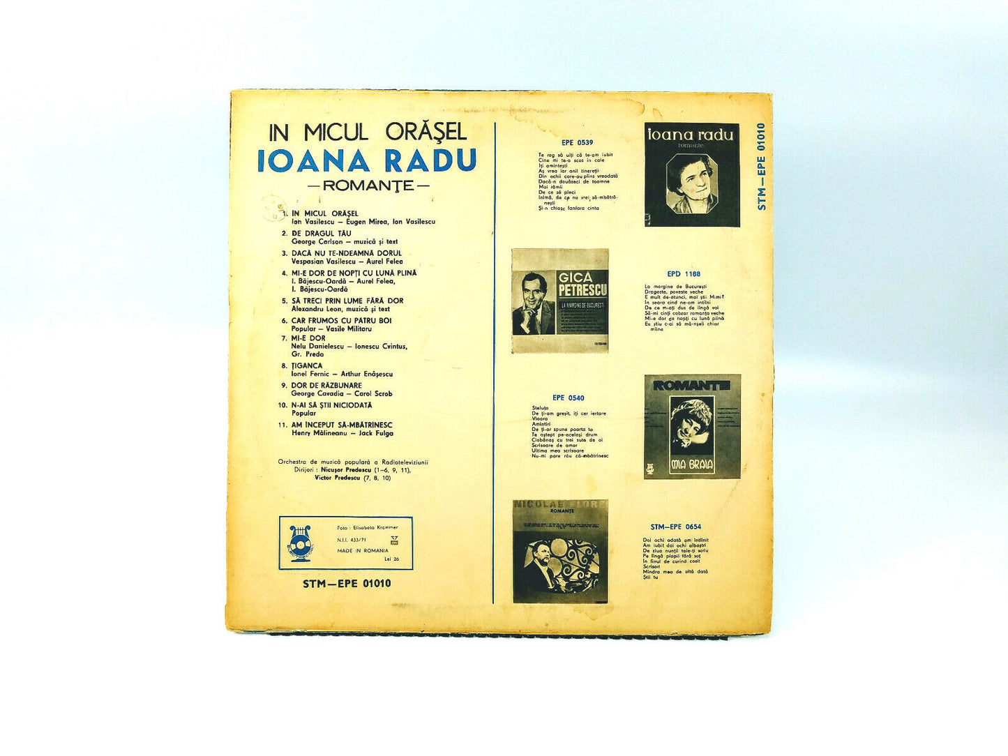 Ioana Radu - In Micul Orasel Romante | Vinyl LP | VG