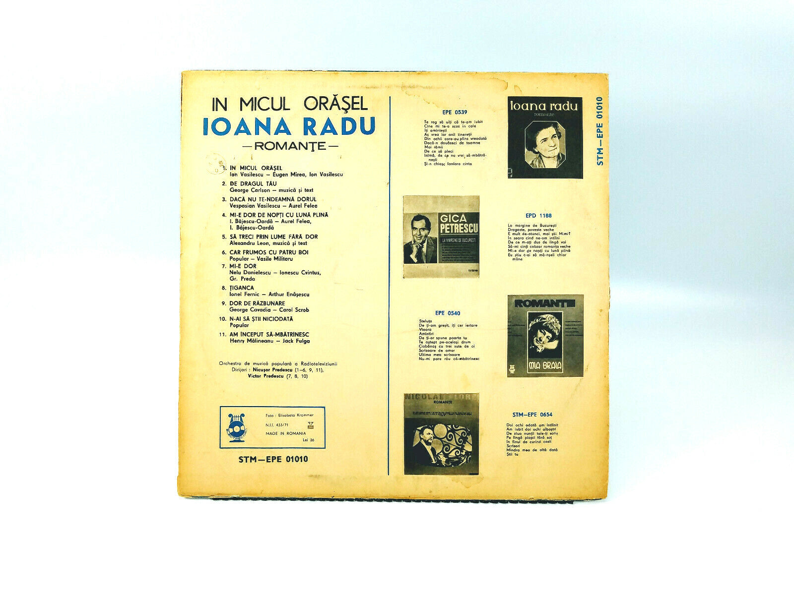 Ioana Radu - In Micul Orasel Romante | Vinyl LP | VG