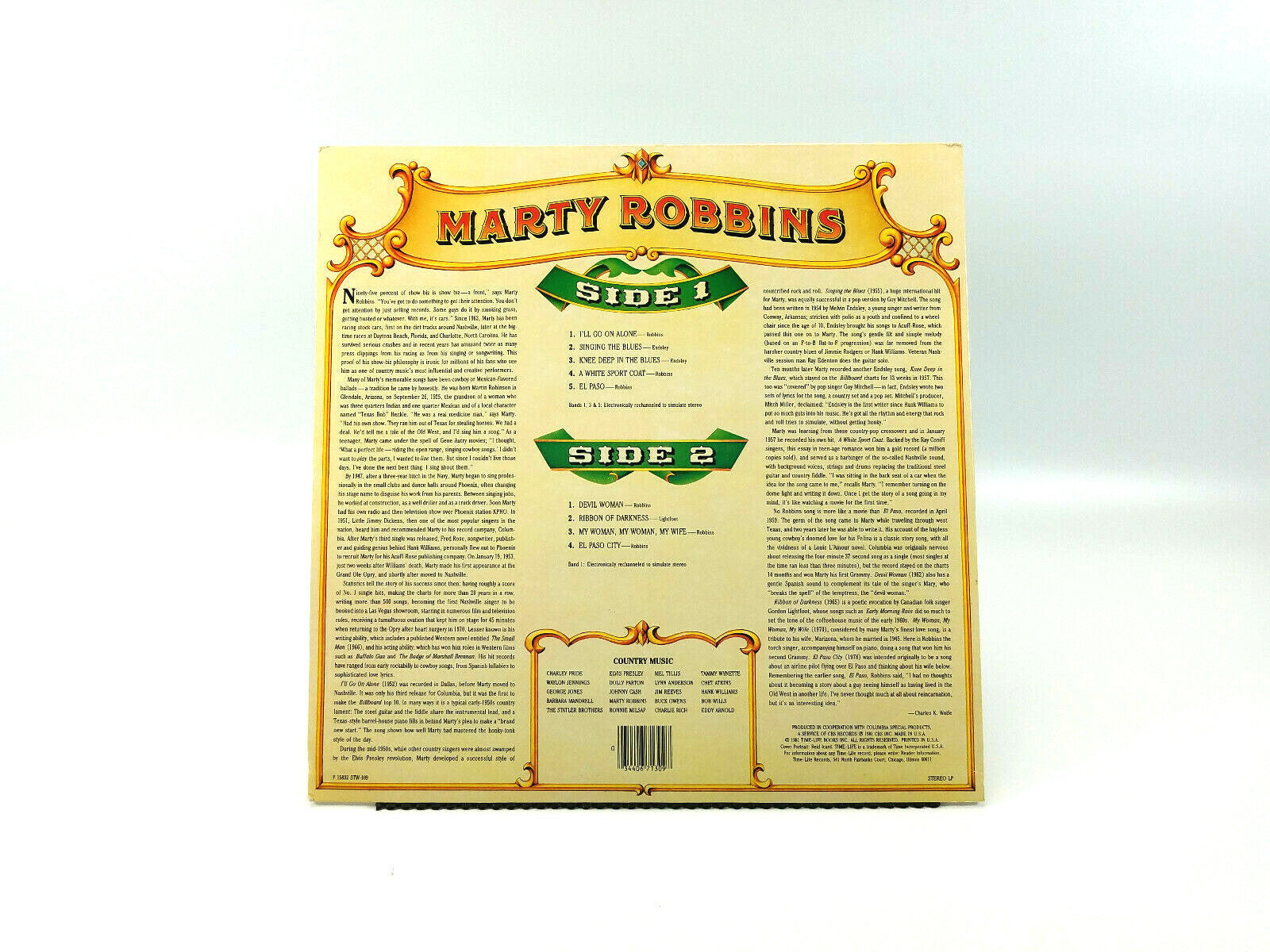 LOT OF 3 MARTY ROBBINS LPs