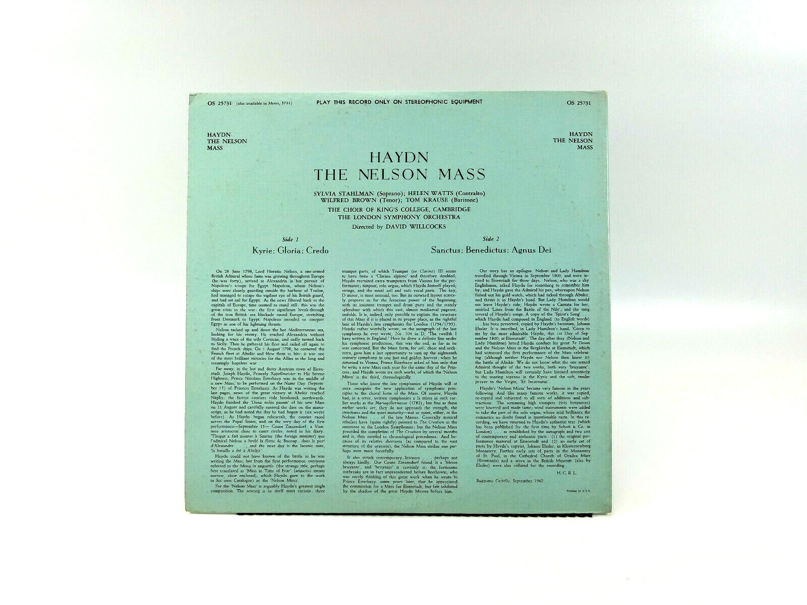 Franz Josef Haydn* - The Nelson Mass  OS 25731 LP