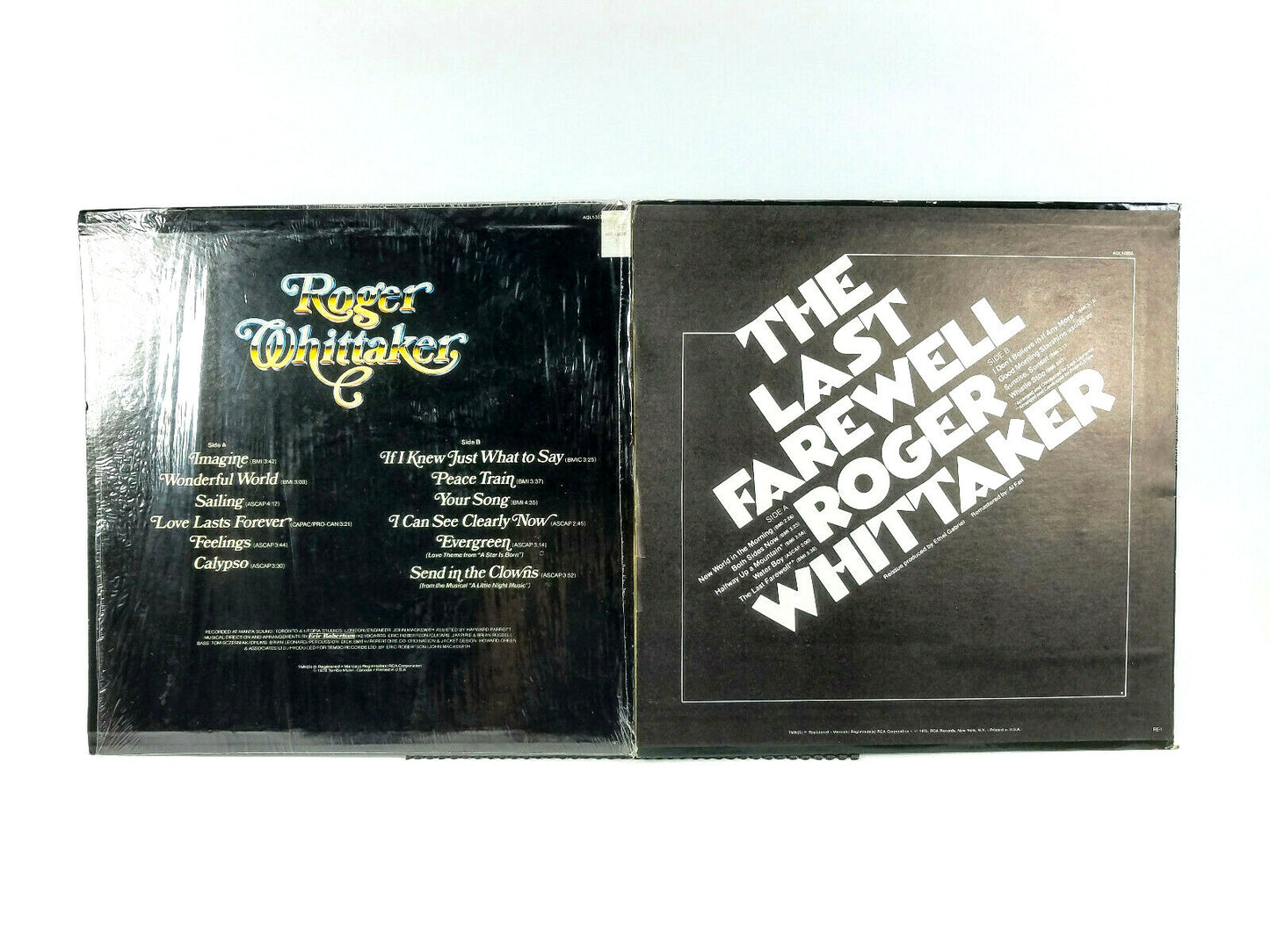 Lot of 2 Roger Whittaker LPs, The Last Farewell and Other Hits & Imagine