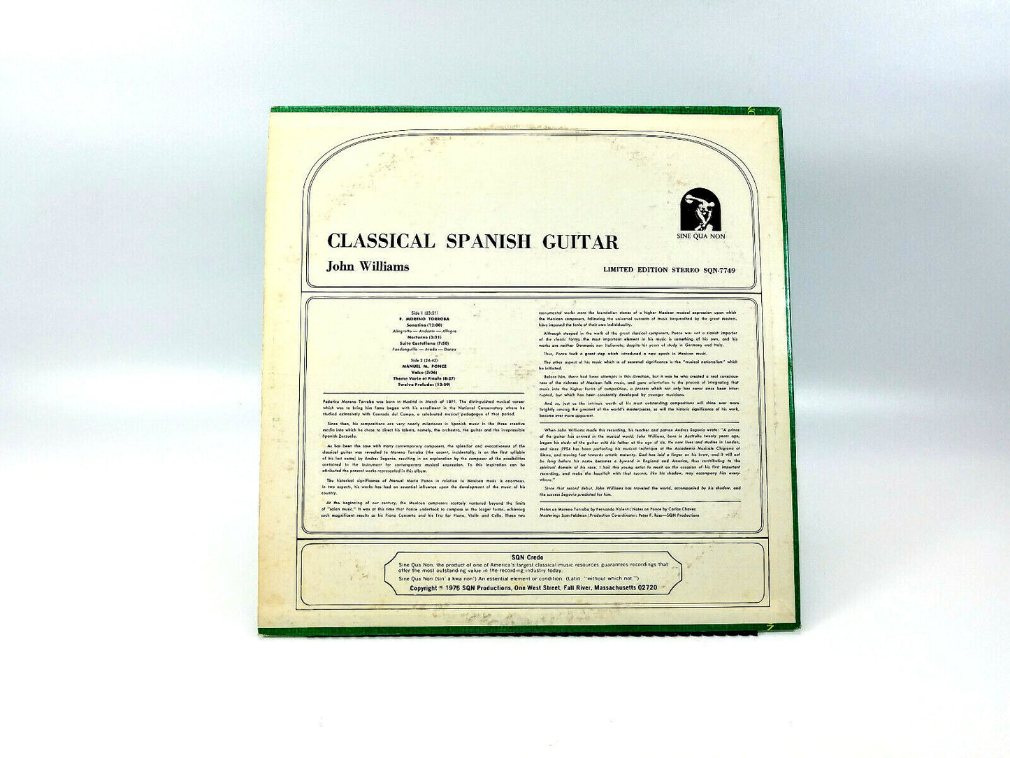 LOT OF 3 CLASSICAL LPs by Sine Qua Non, Mozart, John Williams & Pachelbel